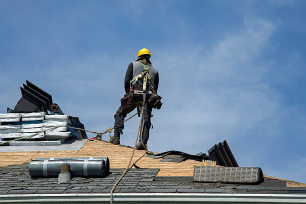Professional Gutter Installation technician working in Agawam, MA